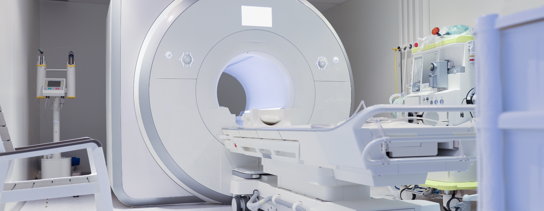 Equipamento de ressonância magnética para diagnóstico do sistema linfático.